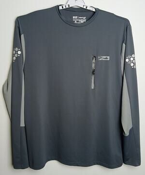 Pelagic Aeroflex Tek Fishing Shirt Mens XXL Gray Long Sleeve Performance UPF 50